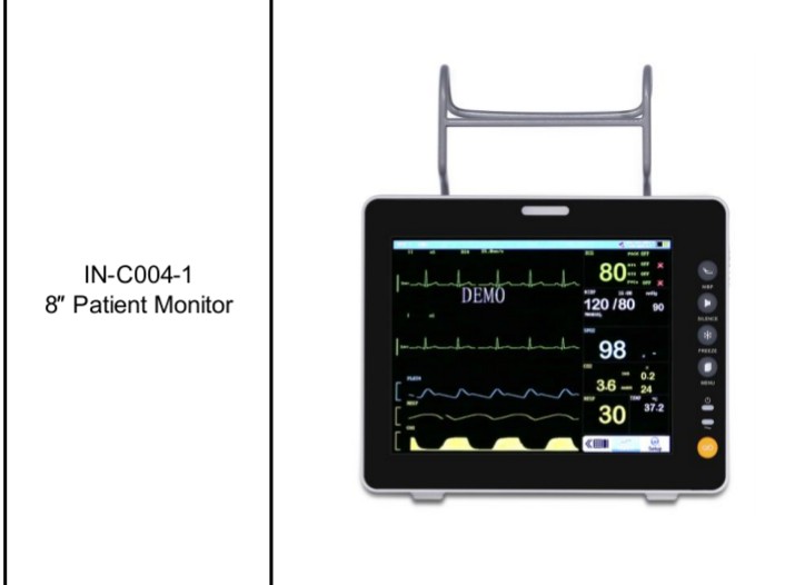 INC0041 8 inch Patient Monitor My Big Pharmacy Nigeria limited